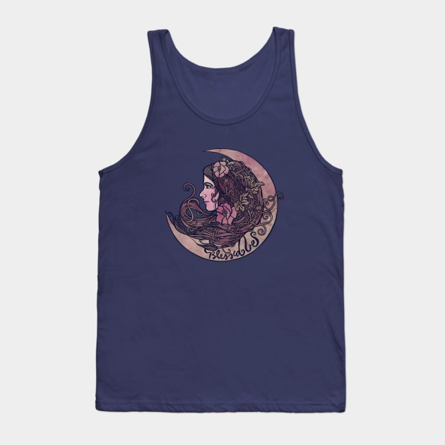 Blessed Be Moon Goddess Tank Top by bubbsnugg